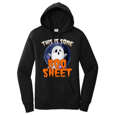 This Is Some Boo Sheet Funny Halloween Ghost Women's Pullover Hoodie