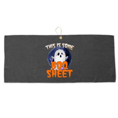 This Is Some Boo Sheet Funny Halloween Ghost Large Microfiber Waffle Golf Towel