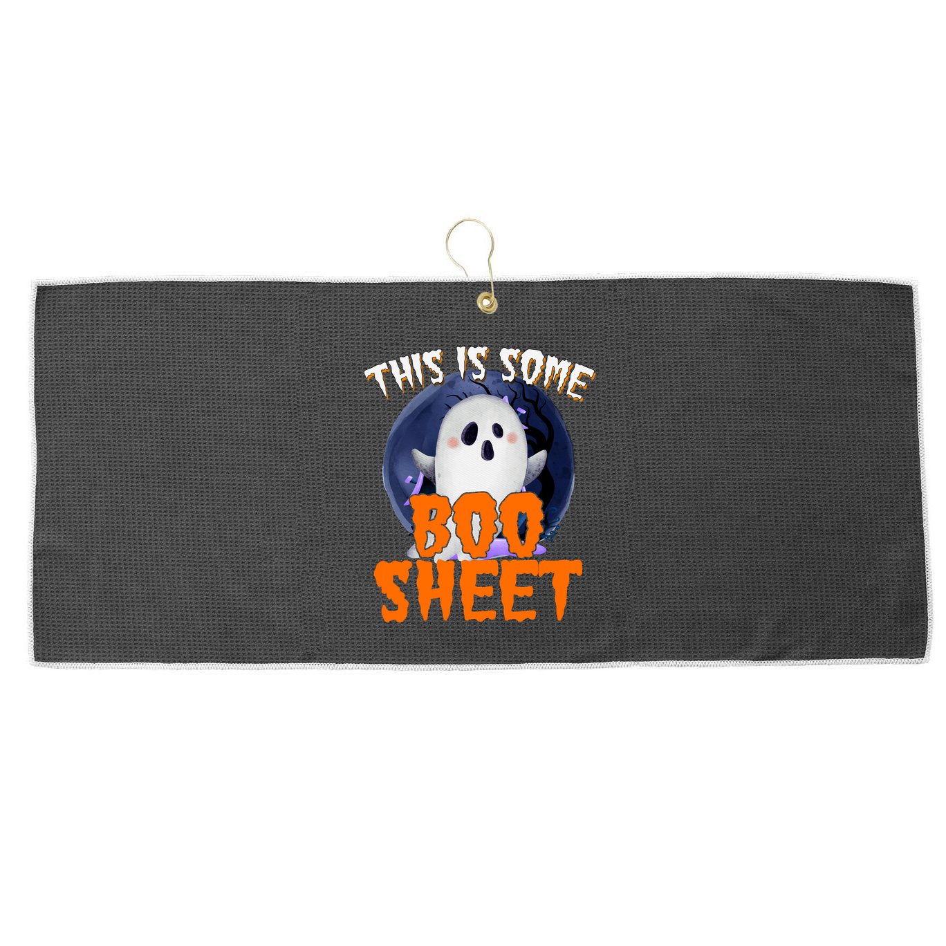 This Is Some Boo Sheet Funny Halloween Ghost Large Microfiber Waffle Golf Towel