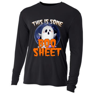 This Is Some Boo Sheet Funny Halloween Ghost Cooling Performance Long Sleeve Crew