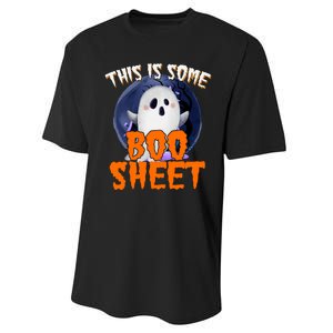 This Is Some Boo Sheet Funny Halloween Ghost Performance Sprint T-Shirt