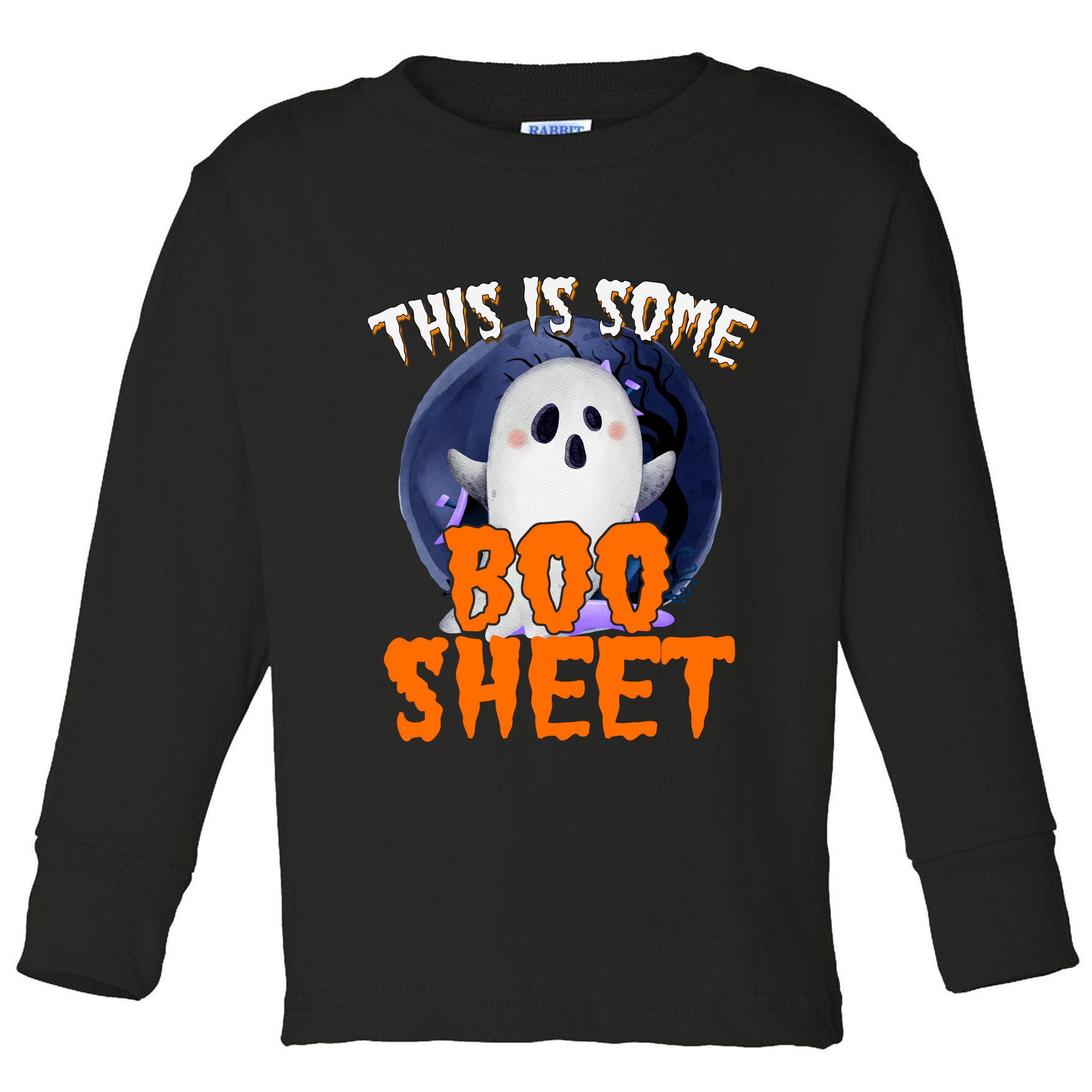 This Is Some Boo Sheet Funny Halloween Ghost Toddler Long Sleeve Shirt