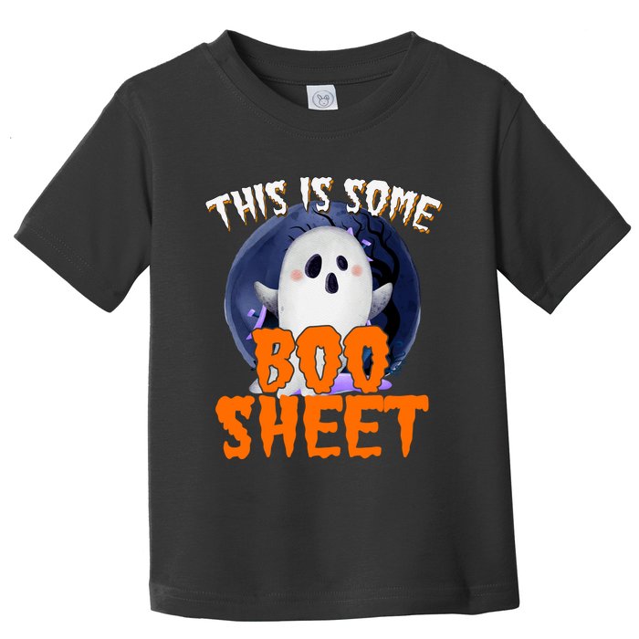 This Is Some Boo Sheet Funny Halloween Ghost Toddler T-Shirt