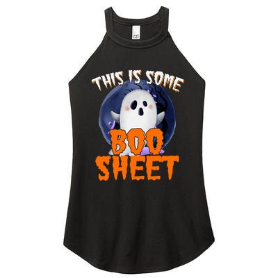 This Is Some Boo Sheet Funny Halloween Ghost Women's Perfect Tri Rocker Tank