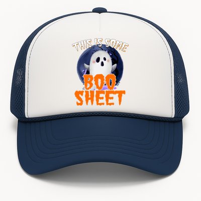 This Is Some Boo Sheet Funny Halloween Ghost Trucker Hat