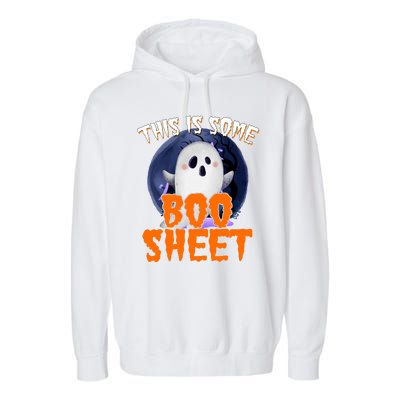 This Is Some Boo Sheet Funny Halloween Ghost Garment-Dyed Fleece Hoodie