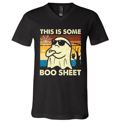 This Is Some Boo Sheet Ghost V-Neck T-Shirt