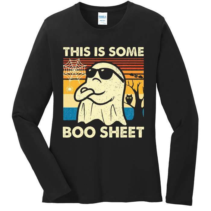 This Is Some Boo Sheet Ghost Ladies Long Sleeve Shirt