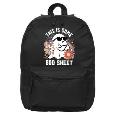 This Is Some Boo Sheet Funny Ghost Halloween Costume 16 in Basic Backpack