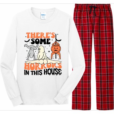 There Is Some Horrors In This House Funny Halloween Long Sleeve Pajama Set