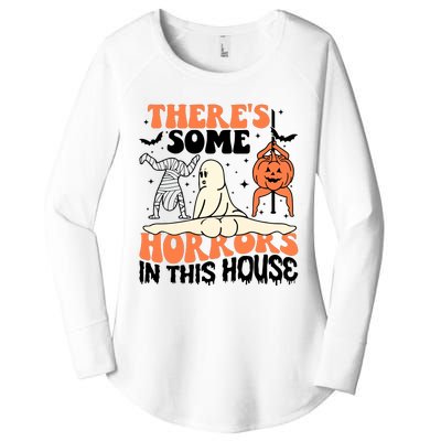 There Is Some Horrors In This House Funny Halloween Women's Perfect Tri Tunic Long Sleeve Shirt