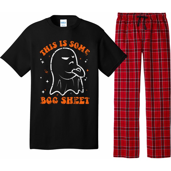 This Is Some Boo Sheet Funny Ghost Halloween Costume Retro Pajama Set