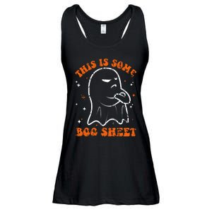 This Is Some Boo Sheet Funny Ghost Halloween Costume Retro Ladies Essential Flowy Tank