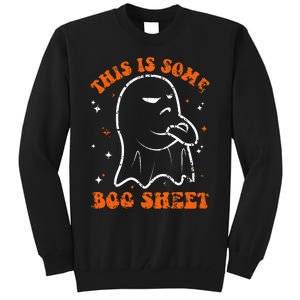 This Is Some Boo Sheet Funny Ghost Halloween Costume Retro Tall Sweatshirt