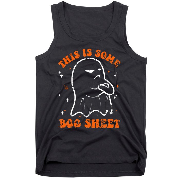 This Is Some Boo Sheet Funny Ghost Halloween Costume Retro Tank Top