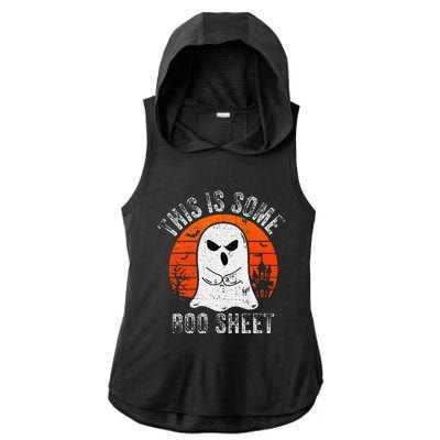 This Is Some Boo Sheet Ghost Halloween Costume Ladies PosiCharge Tri-Blend Wicking Draft Hoodie Tank