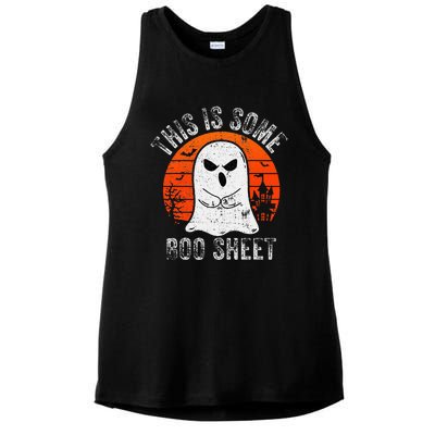 This Is Some Boo Sheet Ghost Halloween Costume Ladies PosiCharge Tri-Blend Wicking Tank