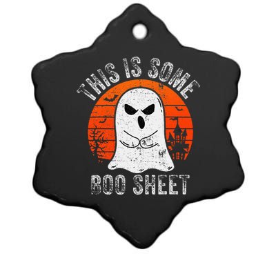 This Is Some Boo Sheet Ghost Halloween Costume Ceramic Star Ornament