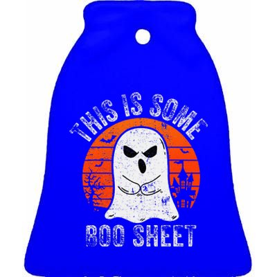 This Is Some Boo Sheet Ghost Halloween Costume Ceramic Bell Ornament