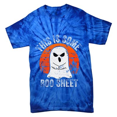 This Is Some Boo Sheet Ghost Halloween Costume Tie-Dye T-Shirt