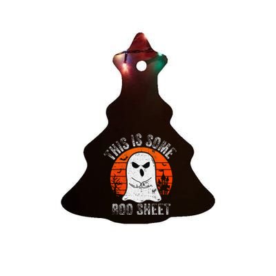 This Is Some Boo Sheet Ghost Halloween Costume Ceramic Tree Ornament