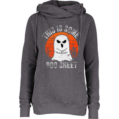 This Is Some Boo Sheet Ghost Halloween Costume Womens Funnel Neck Pullover Hood