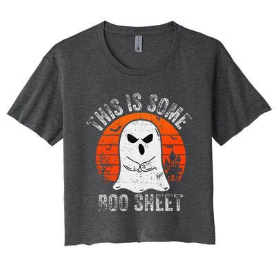 This Is Some Boo Sheet Ghost Halloween Costume Women's Crop Top Tee