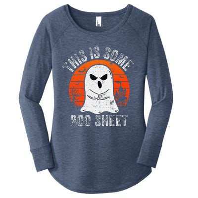 This Is Some Boo Sheet Ghost Halloween Costume Women's Perfect Tri Tunic Long Sleeve Shirt