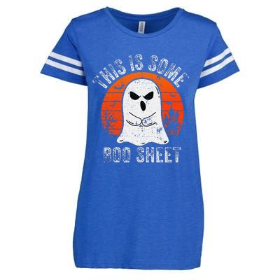 This Is Some Boo Sheet Ghost Halloween Costume Enza Ladies Jersey Football T-Shirt