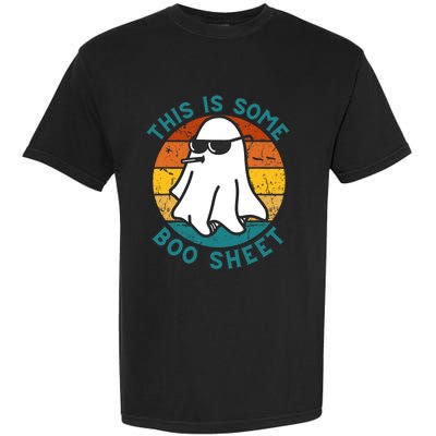 This Is Some Boo Sheet Ghost Halloween Costume Vintage Garment-Dyed Heavyweight T-Shirt