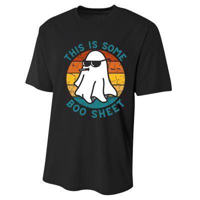 This Is Some Boo Sheet Ghost Halloween Costume Vintage Performance Sprint T-Shirt