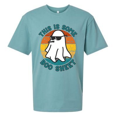 This Is Some Boo Sheet Ghost Halloween Costume Vintage Sueded Cloud Jersey T-Shirt