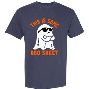 This Is Some Boo Sheet Cool Ghost Funny Halloween Costume Garment-Dyed Heavyweight T-Shirt