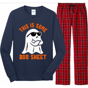 This Is Some Boo Sheet Cool Ghost Funny Halloween Costume Long Sleeve Pajama Set