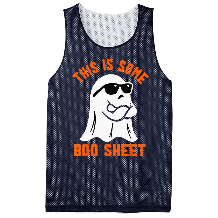 This Is Some Boo Sheet Cool Ghost Funny Halloween Costume Mesh Reversible Basketball Jersey Tank