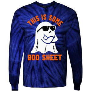 This Is Some Boo Sheet Cool Ghost Funny Halloween Costume Tie-Dye Long Sleeve Shirt