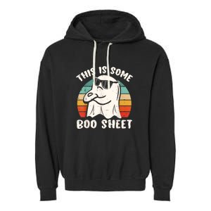 This Is Some Boo Sheet Funny Halloween Ghost Garment-Dyed Fleece Hoodie