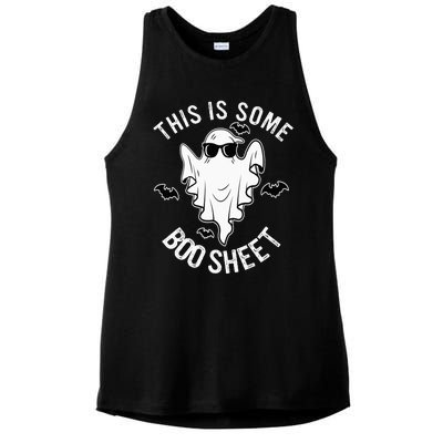 This Is Some Boo Sheet Ghost Halloween Costume Ladies PosiCharge Tri-Blend Wicking Tank