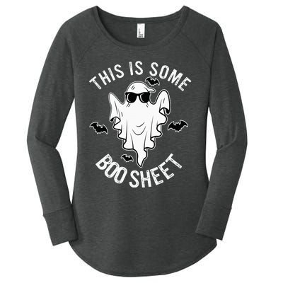 This Is Some Boo Sheet Ghost Halloween Costume Women's Perfect Tri Tunic Long Sleeve Shirt