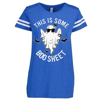 This Is Some Boo Sheet Ghost Halloween Costume Enza Ladies Jersey Football T-Shirt