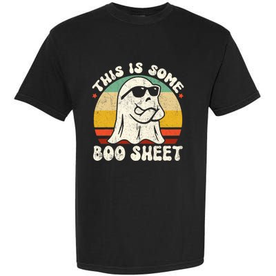 This Is Some Boo Sheet Cool Ghost Funny Halloween Costume Vintagee Design Garment-Dyed Heavyweight T-Shirt