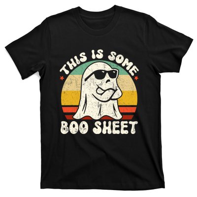 This Is Some Boo Sheet Cool Ghost Funny Halloween Costume Vintagee Design T-Shirt