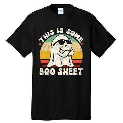 This Is Some Boo Sheet Cool Ghost Funny Halloween Costume Vintagee Design Tall T-Shirt