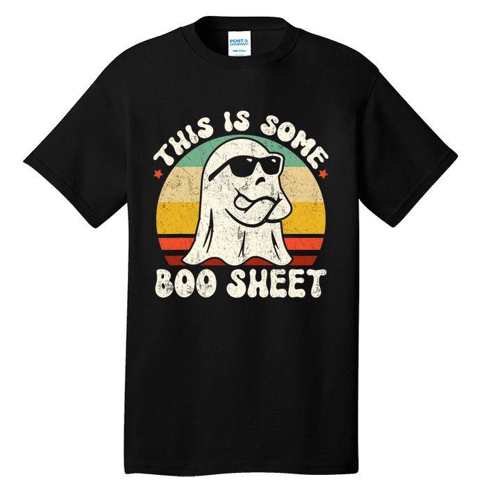 This Is Some Boo Sheet Cool Ghost Funny Halloween Costume Vintagee Design Tall T-Shirt