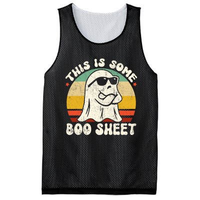 This Is Some Boo Sheet Cool Ghost Funny Halloween Costume Vintagee Design Mesh Reversible Basketball Jersey Tank