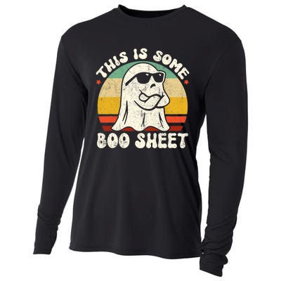 This Is Some Boo Sheet Cool Ghost Funny Halloween Costume Vintagee Design Cooling Performance Long Sleeve Crew