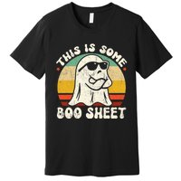 This Is Some Boo Sheet Cool Ghost Funny Halloween Costume Vintagee Design Premium T-Shirt