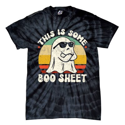 This Is Some Boo Sheet Cool Ghost Funny Halloween Costume Vintagee Design Tie-Dye T-Shirt