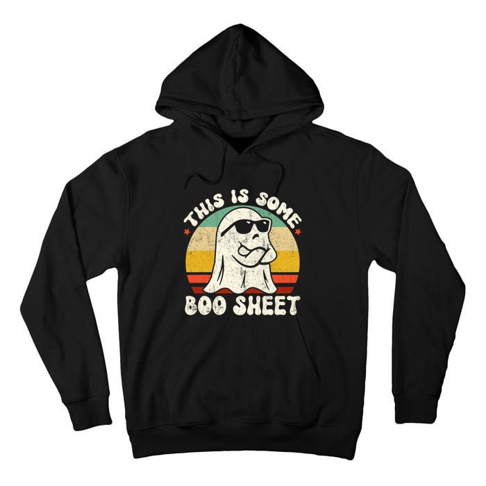 This Is Some Boo Sheet Cool Ghost Funny Halloween Costume Vintagee Design Tall Hoodie