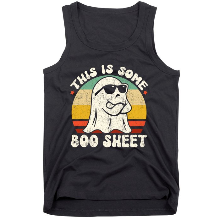 This Is Some Boo Sheet Cool Ghost Funny Halloween Costume Vintagee Design Tank Top